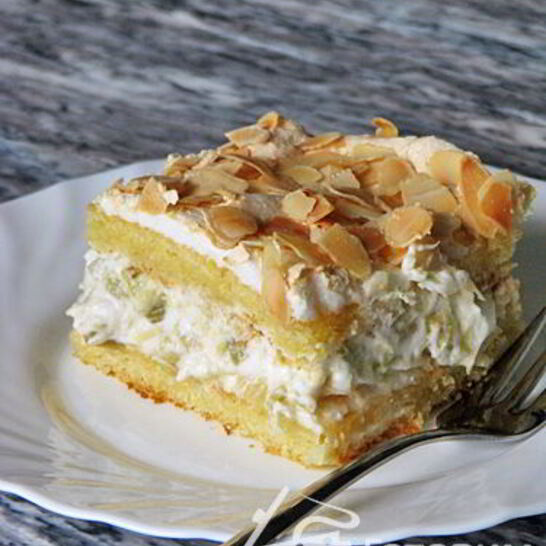 Рецепт ревенного безе-торт