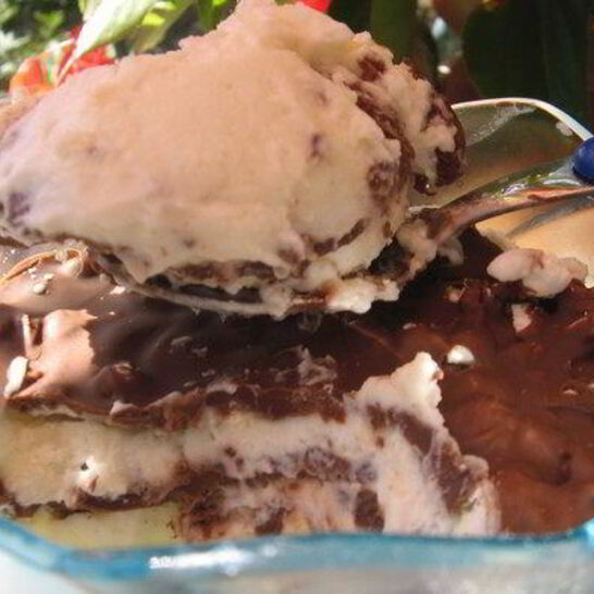 Рецепт семифреддо с безе и шоколадной пастой