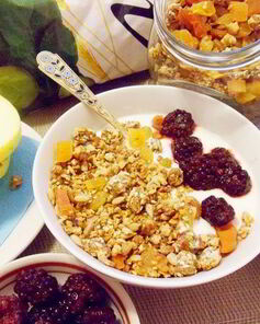 Домашняя гранола с отрубями