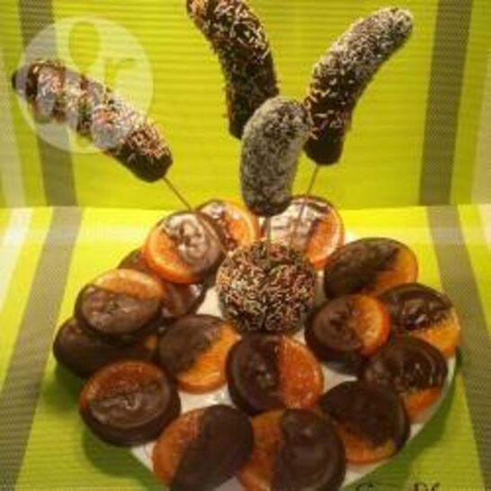 Рецепт карамелизованных апельсинов в шоколаде