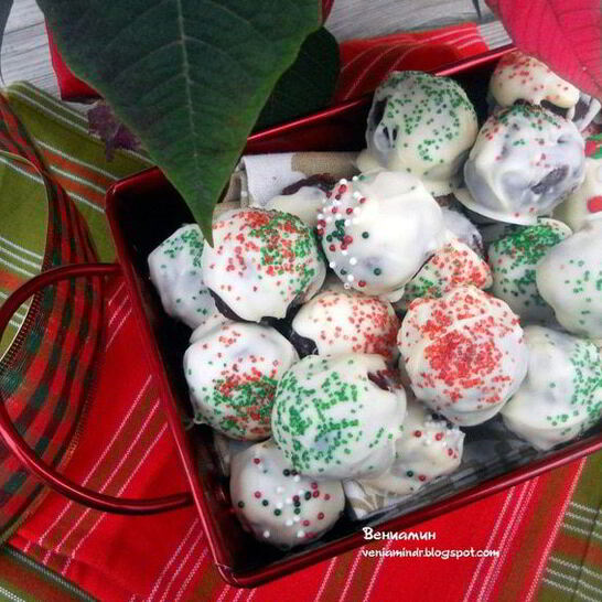 Рецепт рождественских конфет красный бархат