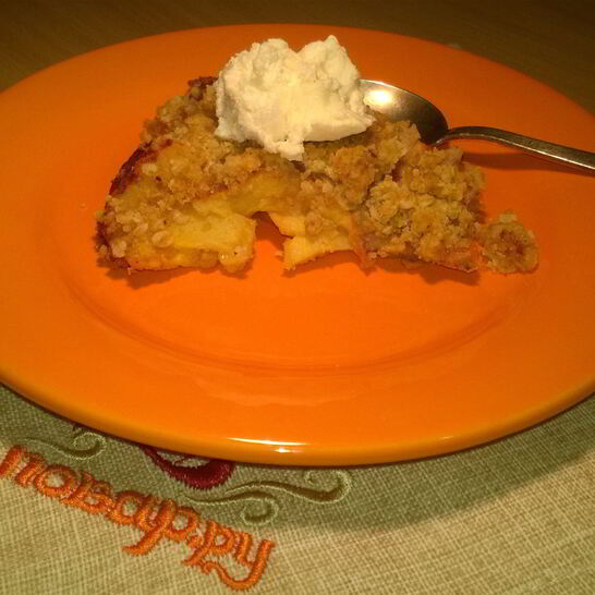 Рецепт крамбла с хурмой