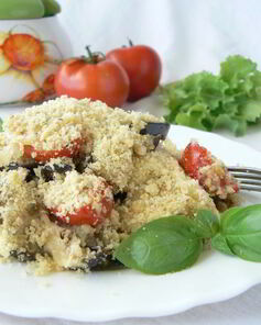 Крамбл с овощами и сыром