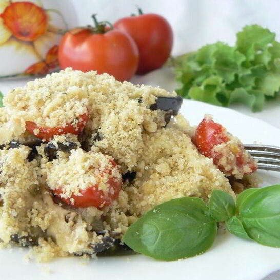 Рецепт крамбла с овощами и сыром