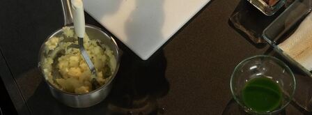 филе камбалы со сливочным кремом и красным картофельным пюре. Шаг 6