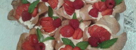 корзиночки из слоеного теста и кремом из манго. Шаг 9