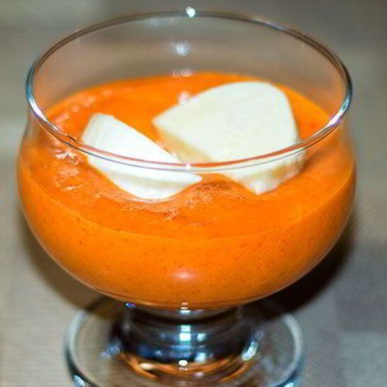 Рецепт крема из сладкого перца с сыром моцарелла