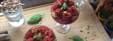 веганский крем-борщ с тыквенным хумусом. Шаг 4