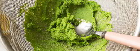 веррины с кремом из горошка и острыми креветками. Шаг 5