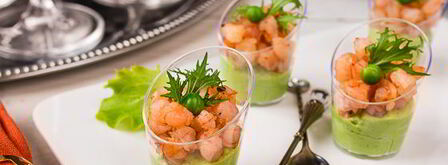 веррины с кремом из горошка и острыми креветками. Шаг 13