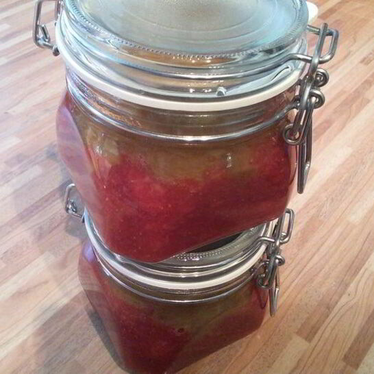 Рецепт клубнично-ревеневого мармелад