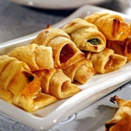 Рецепт трубочек с мармеладом