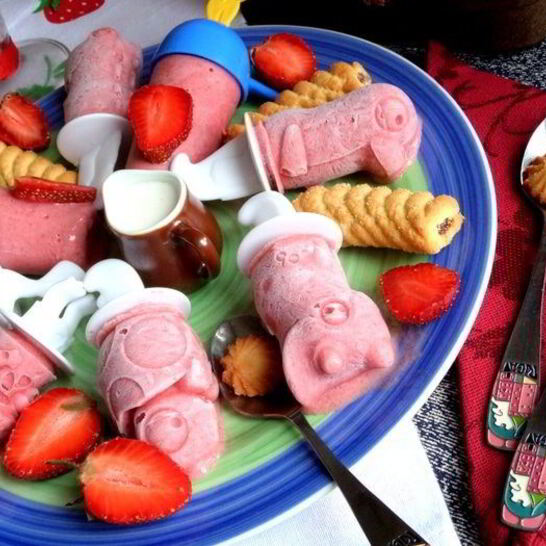 Рецепт бананова-клубничного мороженого