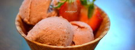 клубничное мороженое с коричневым сахаром. Шаг 6