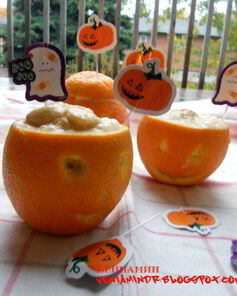 Мангово-апельсиновое мороженое на Halloween