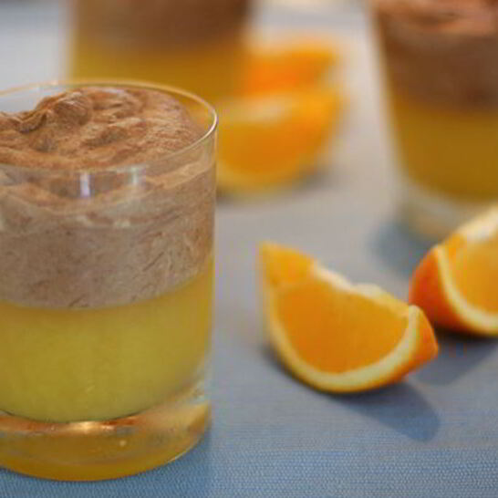 Рецепт апельсинового желе с шоколадным муссом
