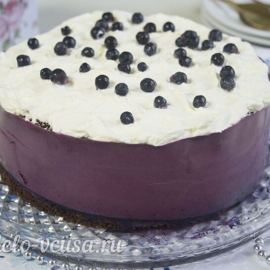Рецепт черничного муссового торта
