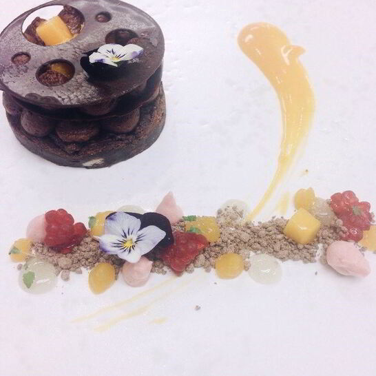 Рецепт хрустящих брауни с шоколадным муссом