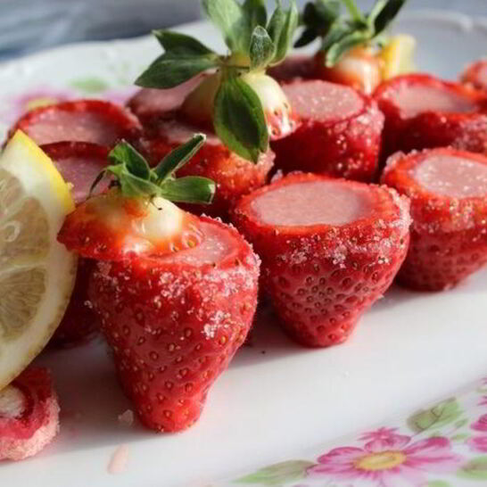 Рецепт клубничного мусса в клубнике