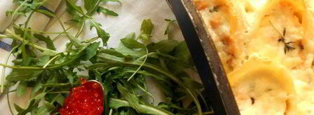 паста ракушки с муссом из семги, маскарпоне, руколы и красной икрой. Шаг 8