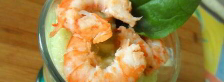 яблочный мусс с авокадо и креветками. Шаг 5