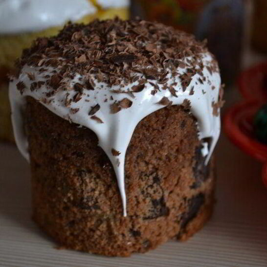 Рецепт бездрожжевого шоколадного кулича