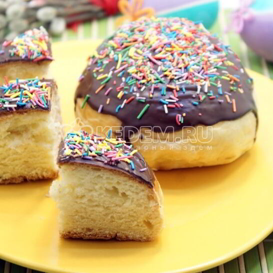 Рецепт кулича с шоколадной глазурью