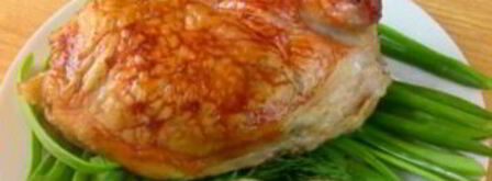 пасхальная курочка из окорочков с яблочками. Шаг 10