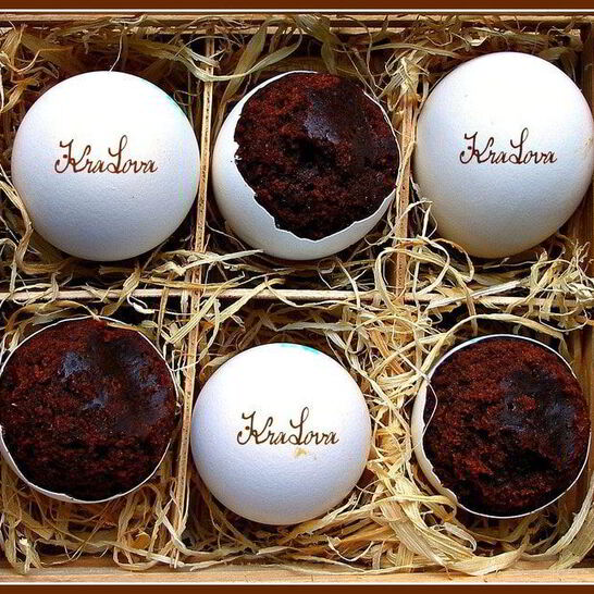 Рецепт пасхальных брауни в яичной скорлупе