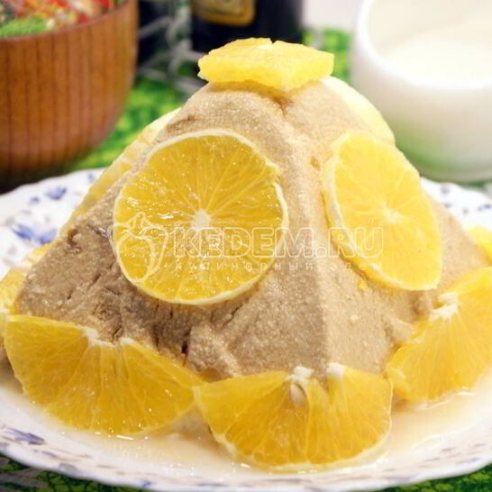 Рецепт творожной пасхи со сгущенкой