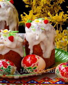 Творожный кулич без дрожжей