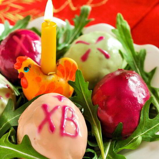 Рецепт закуски с куриной печенью пасхальные яйца