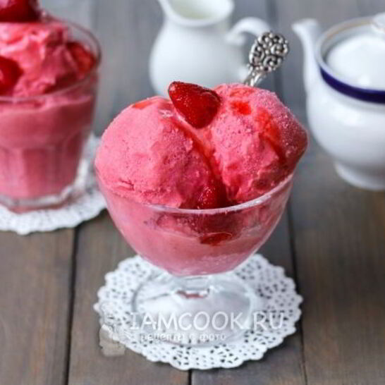 Рецепт клубничного щербета
