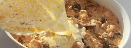 швейцарский хлебный пудинг с индейкой. Шаг 11