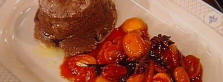 шоколадное суфле под кофейным сабайоном с пряным кумкватом. Шаг 11