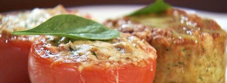 суфле из трески с медово-горчичным соусом и запеченными помидорами. Шаг 8