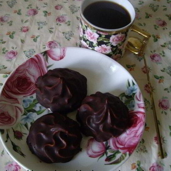 Рецепт зефира малинового в шоколаде