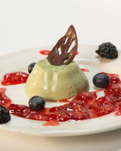 Зеленая панна-котта