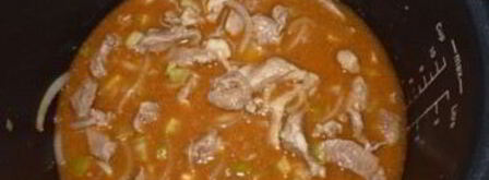 азу из свинины в мультиварке. Шаг 4