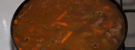 азу с солеными огурцами и с картошкой. Шаг 14