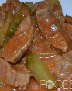 Азу с солеными огурцами