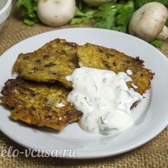 Рецепт драников с грибами