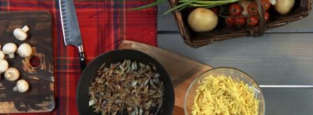 драники с грибной начинкой. Шаг 3