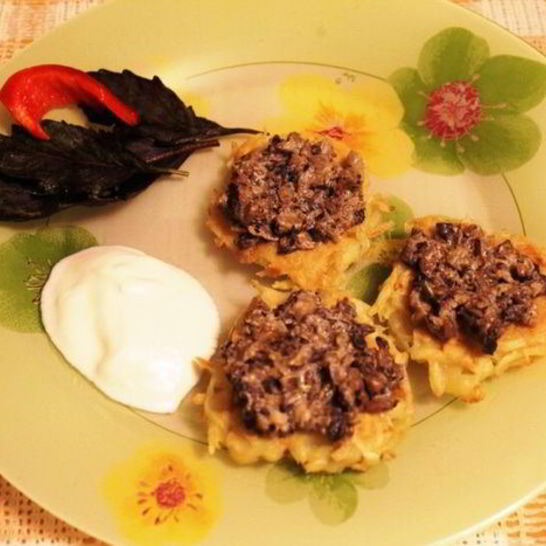 Рецепт драников с грибочками