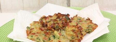 драники с колбаской и зеленью. Шаг 8