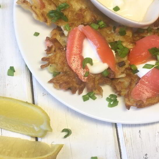 Рецепт драников с лососем