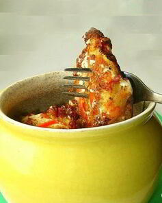 Драники в горшочке с грибами