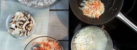 картофельно-морковные драники с грибным соусом. Шаг 3