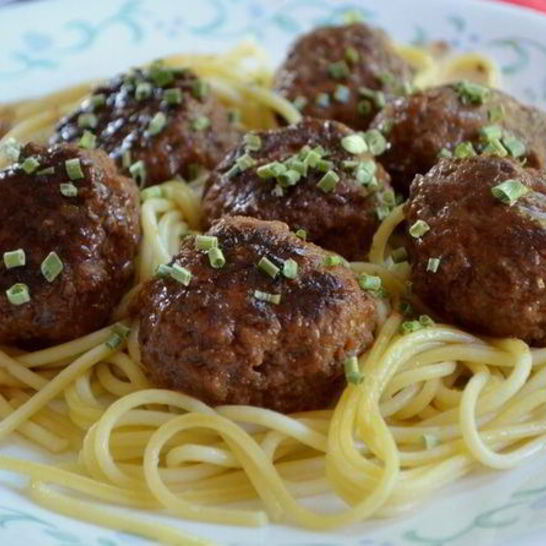 Рецепт фрикаделек с пряной яблочной глазурью