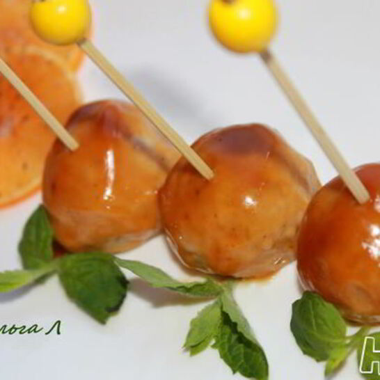 Рецепт куриных фрикаделек в острой апельсиновой глазури